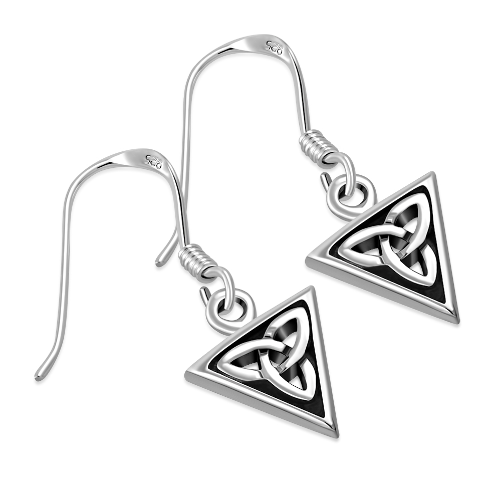 Small Celtic Trinity Knot Silver Earrings, ep150
