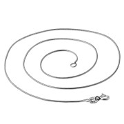 0.93mm-Wide 42cm-Long | Sterling Silver Snake Link Chain