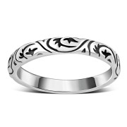 Plain Silver Designed Band Ring, rp775