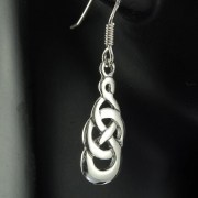 Plain Celtic Knot Solid Silver Earrings, ep122