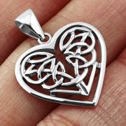 Celtic Knot Heart Silver Pendant, pn535