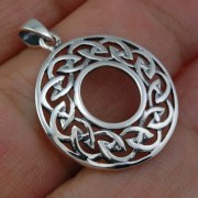 All Around Celtic Knot Silver Pendant, pn588