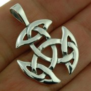 925 Solid Sterling Silver Celtic Knot Pendant, pn025