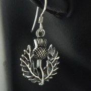Thistle Scottish Earrings, 925 Sterling Silver, ep219
