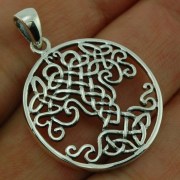Tree of Life Celtic Knot Silver Pendant, pn569