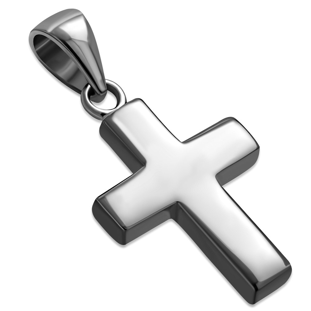 Christian Plain Pendants: Sterling Silver Cross Pendant Small