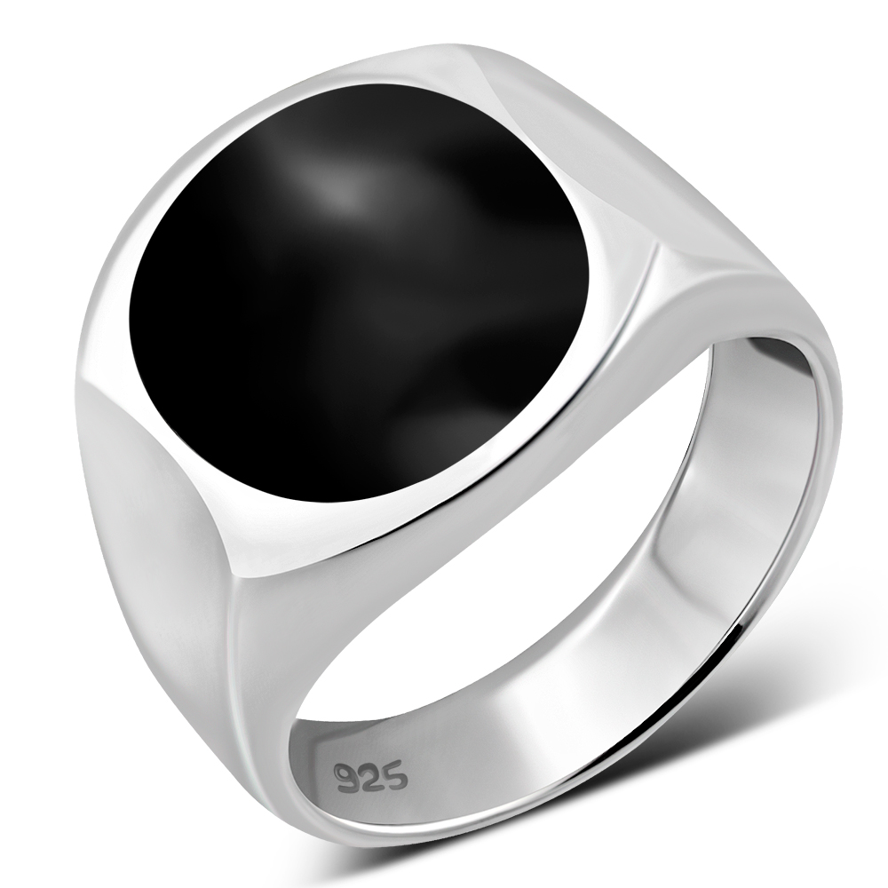 THE MEN THING Vintage Black Stone Luxury Solid Pure Titanium Stainless  Steel Ring for Men Stainless Steel Ring Price in India - Buy THE MEN THING  Vintage Black Stone Luxury Solid Pure