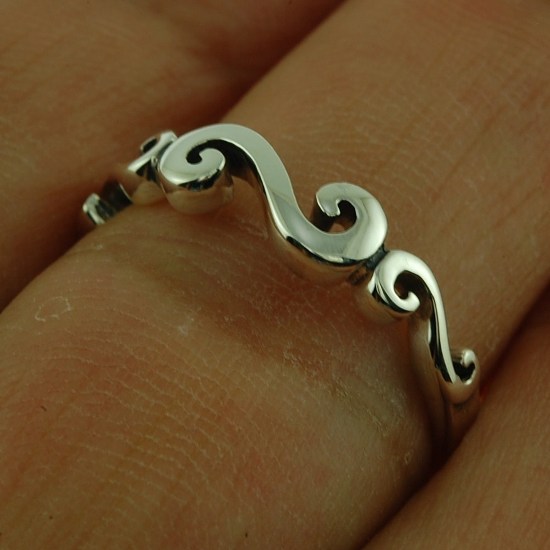 plain silver rings ladies