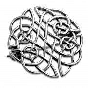  Large Celtic Knot Sterling Silver Brooch - br5