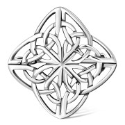  Rhombus Sterling Silver Celtic Knot Brooch - br8