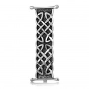 Long Celtic Knot Sterling Silver Brooch - br9