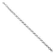 Turquoise Love Heart Links Silver Bracelet, cb304