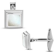 Silver Mother of Pearl Cufflinks, cf006