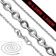 Sterling Silver Oval Link Cable Chain