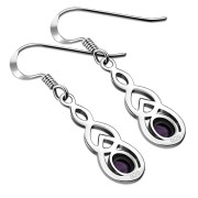 Amethyst Celtic Knot Earrings - e299