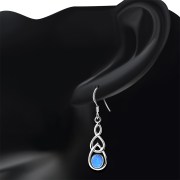 Synthetic Opal Celtic Knot Earrings - e299