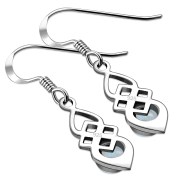 Rainbow Moonstone Celtic Silver Earrings Set - e309