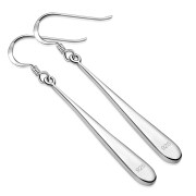 Mother of Pearl Long Drop Silver Earrings, e320