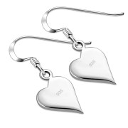 Abalone Heart Silver Earrings, e329