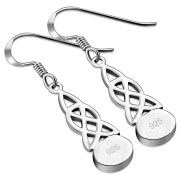 Mother of Pearl Celtic Knot Earrings - e379