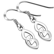 Tiny Celtic Knot Plain Solid Silver Earrings, ep143