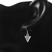 Small Celtic Trinity Knot Silver Earrings, ep150