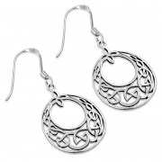 Sterling Silver Rounded Celtic Knot Earrings, ep171