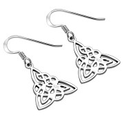 Plain Celtic Knot Trinity Silver Earrings, ep184