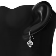 Heart Celtic Knot Silver Earrings, ep186