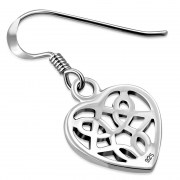 Heart Celtic Knot Silver Earrings, ep186