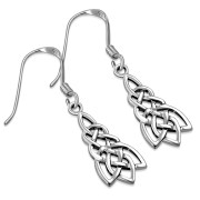 Celtic Knot Plain Solid Silver Earrings, ep190