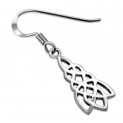 Celtic Knot Plain Solid Silver Earrings, ep190