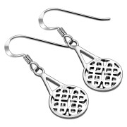 Hearts Celtic Knot Plain Silver Earrings, ep191