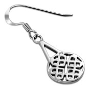 Hearts Celtic Knot Plain Silver Earrings, ep191