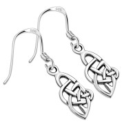 Celtic Knot Plain Solid Silver Earrings, ep200