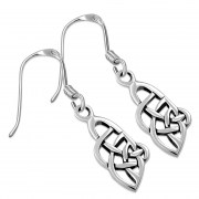 Celtic Knot Plain Solid Silver Earrings, ep200