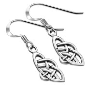 Celtic Knot Plain Solid Silver Earrings, ep200