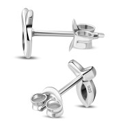 Messianic Fish Stud Silver Earrings, ep217
