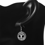 Celtic Tree of Life Silver Earrings, ep218