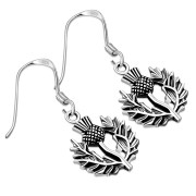 Thistle Scottish Silver Earrings, ep219