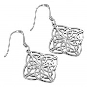 Sterling Silver Large Celtic Style Earrings, ep236