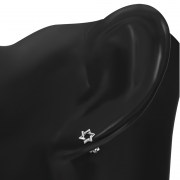 Plain Silver Star of David Stud Earrings, ep266