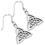 Celtic Trinity Knot Plain Silver Earrings, ep275