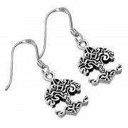 Tiny Celtic Knot tree of Life Silver Earrings, ep300