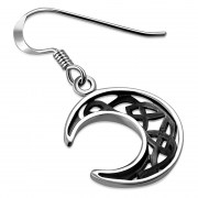 Crescent Celtic Knot Silver Earrings - ep332