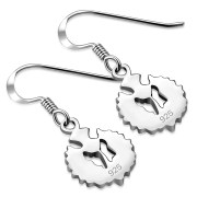 Scottish Thistle Sterling Silver Earrings - ep341