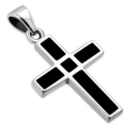 Black Onyx Cross Silver Pendant, p11