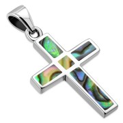 Abalone Cross Silver Pendant, p11