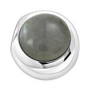 Labradorite Round Silver Pendant, p100