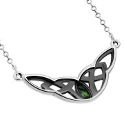 Abalone Shell Celtic Knot Sterling Silver Necklace 42cm / 16.5 Inch